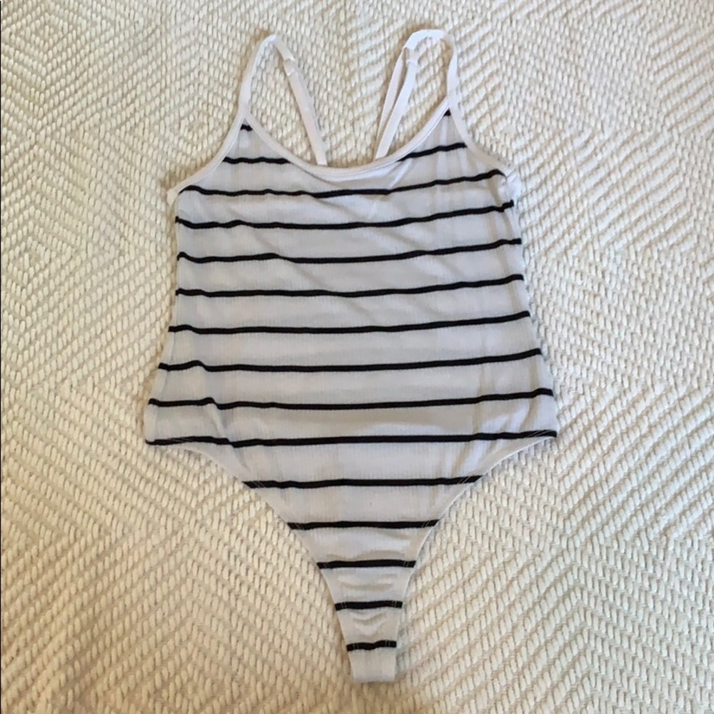 Free Press Striped Bodysuit